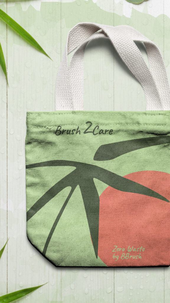 tote bag toothbrush mockup